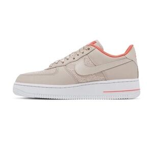 Nike Air Force 1 '07 Fossil Stone Laser Crimson 7.5